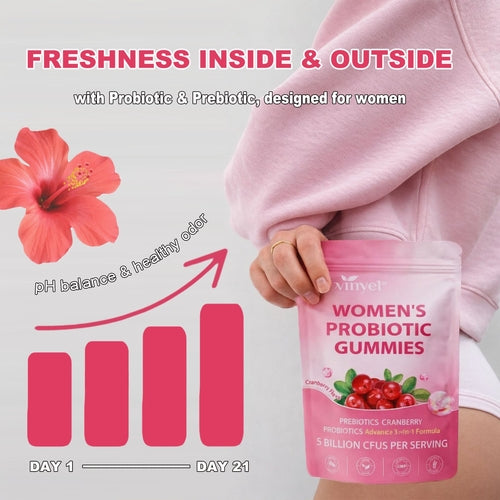 Cranberry Probiotic Gummies  Targets Body Odor, Women's Health, And PH